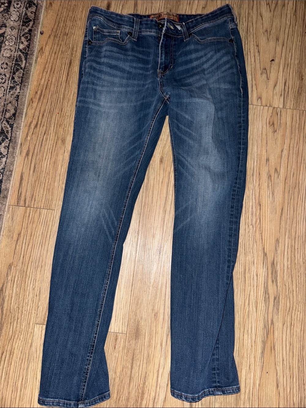 Seven7 Men’s Slim Straight Fit Leg Jeans - Dark Blue Denim 34x34